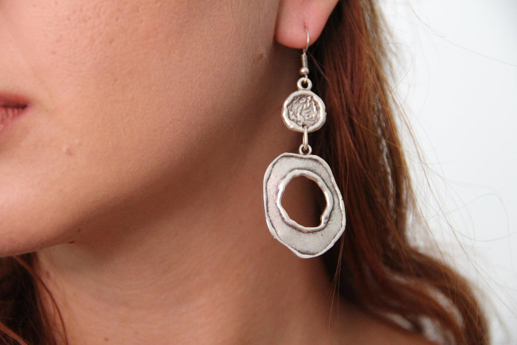 Authentic Silver Chunky Dangle Earring