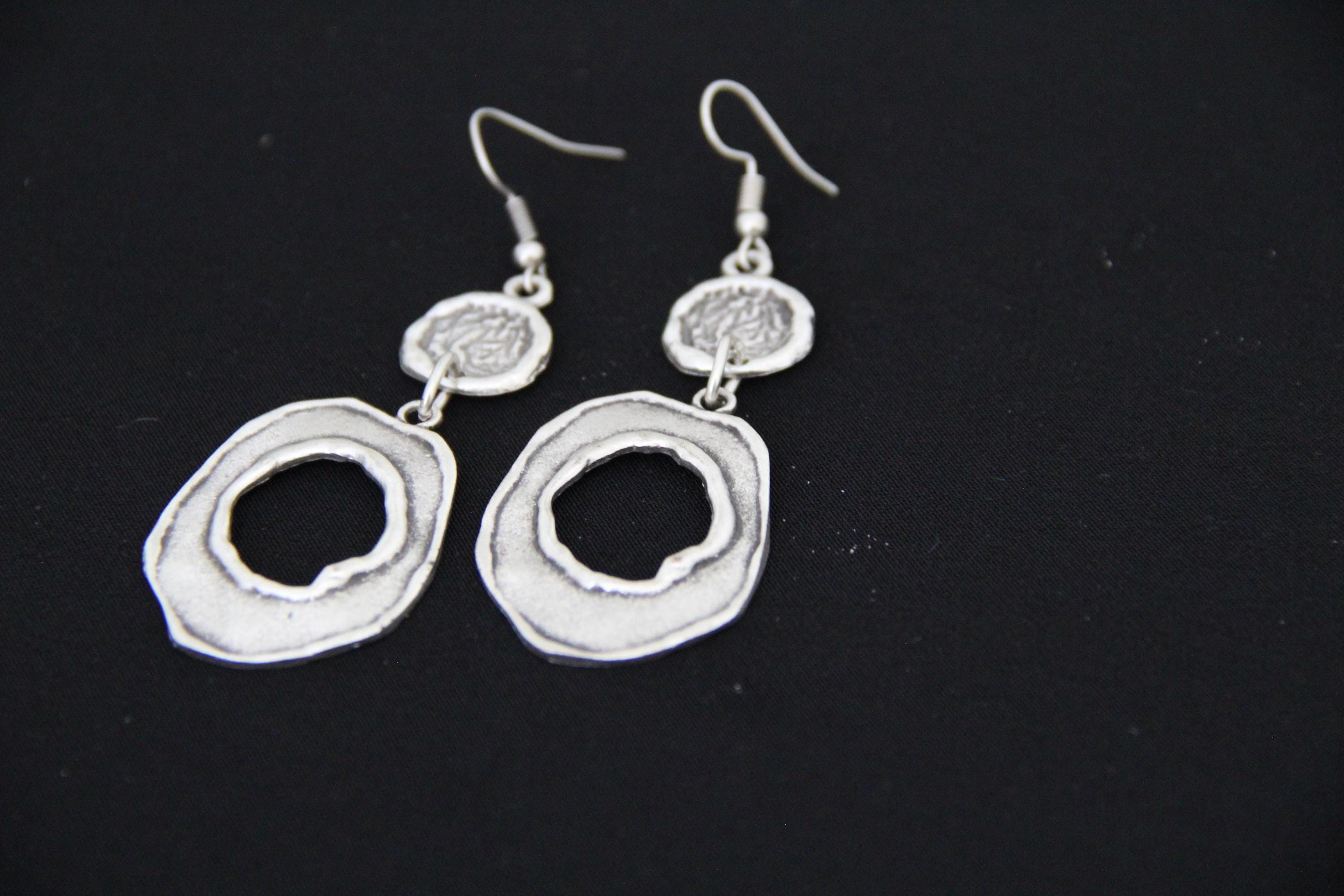 Authentic Silver Chunky Dangle Earring