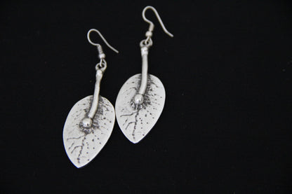 Silver Leaf Dangle Bohemian Earring