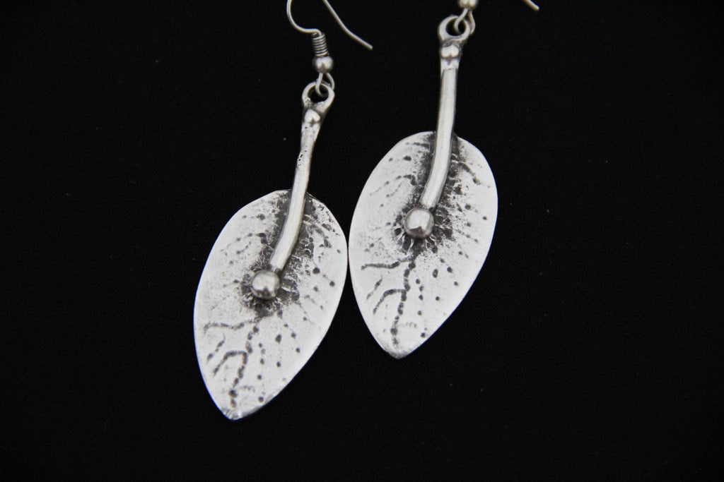Silver Leaf Dangle Bohemian Earring