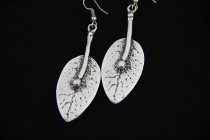 Silver Leaf Dangle Bohemian Earring