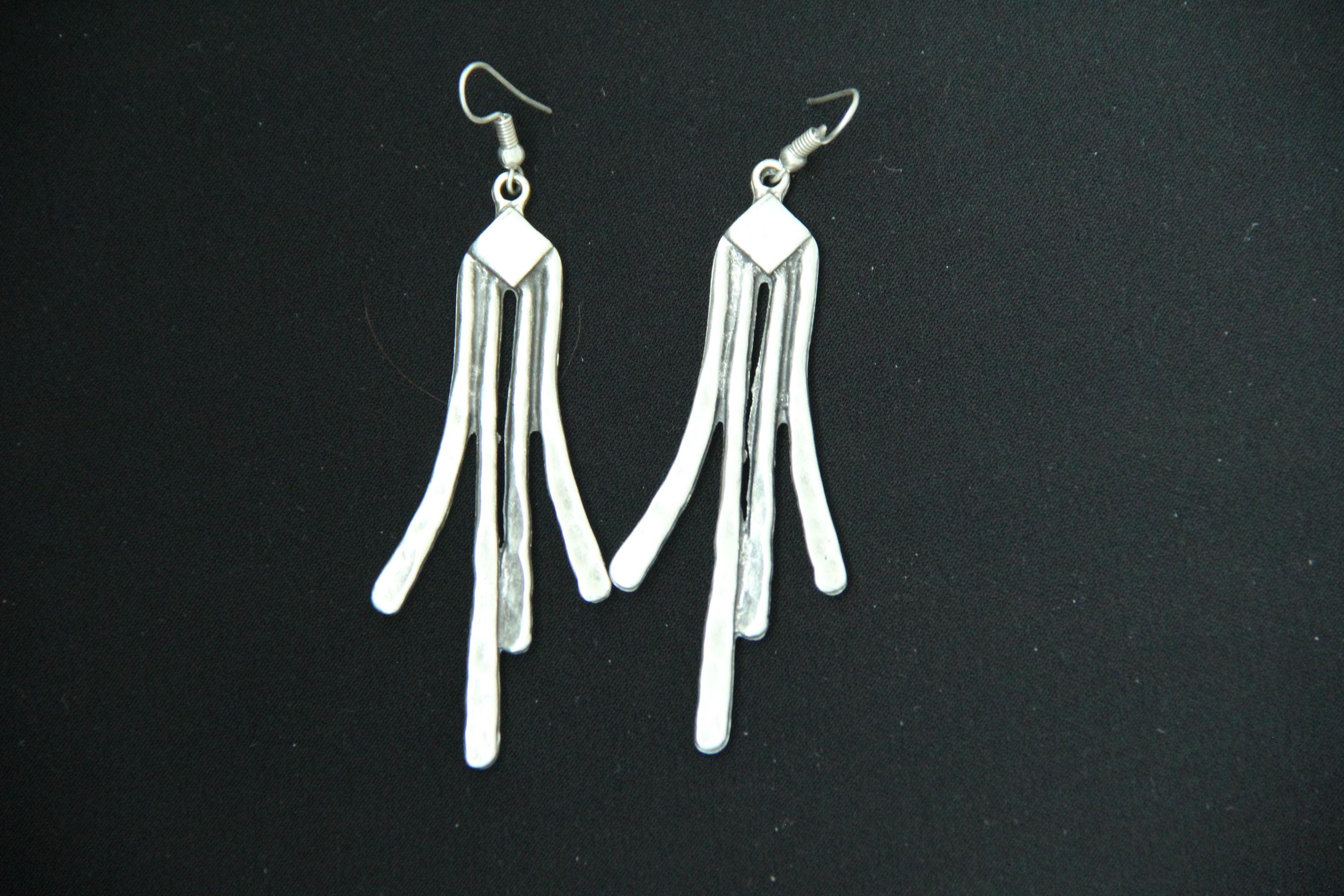 Silver Long Dangle Earring