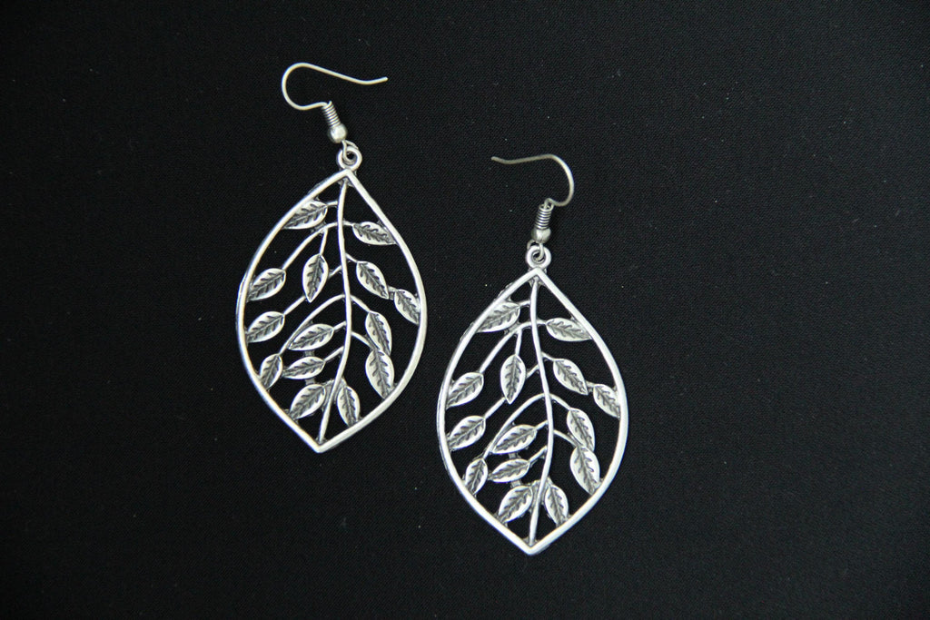 Silver Dangle Spring Inspired Large Earring