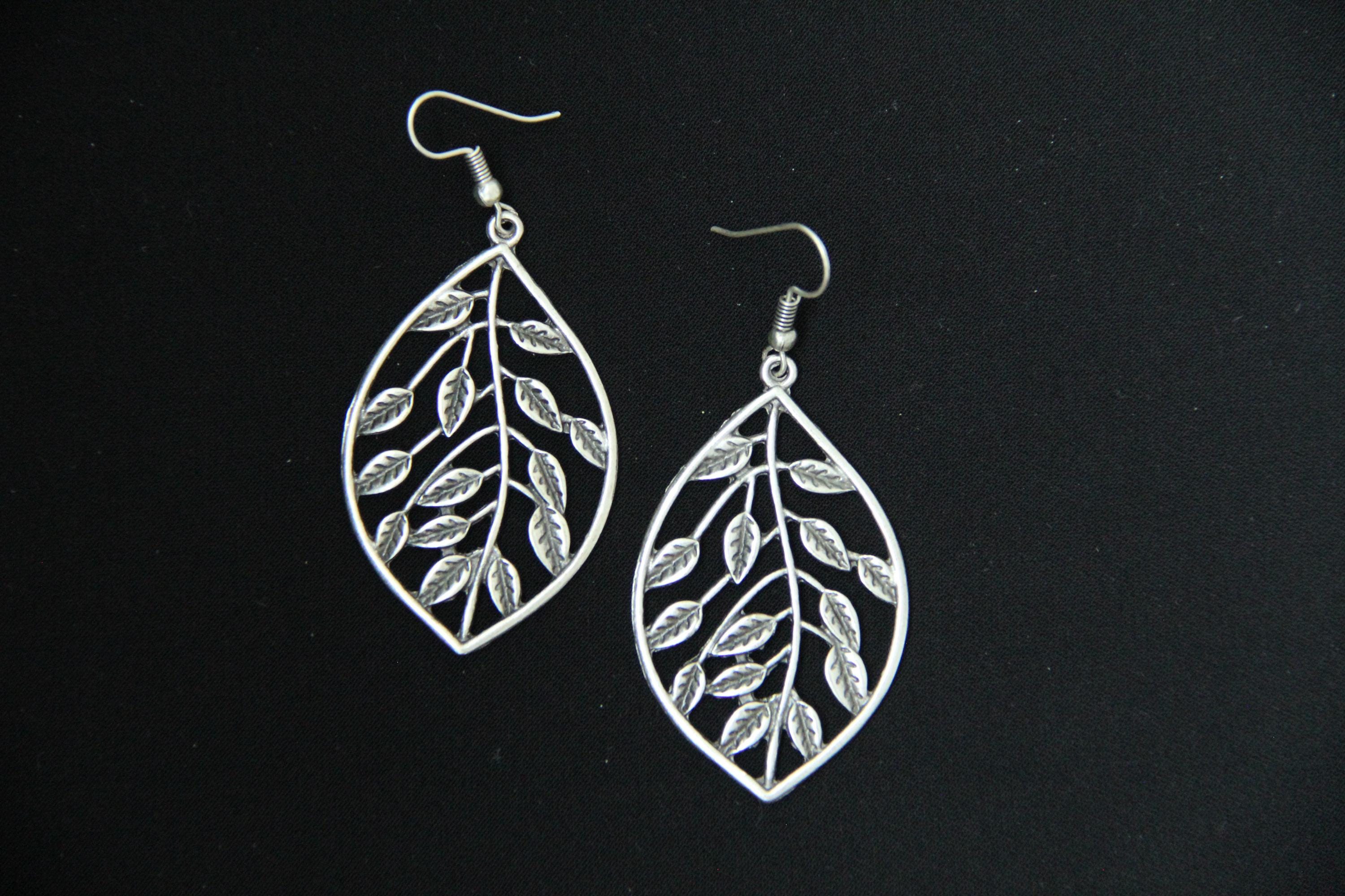 Silver Dangle Spring Inspired Large Earring