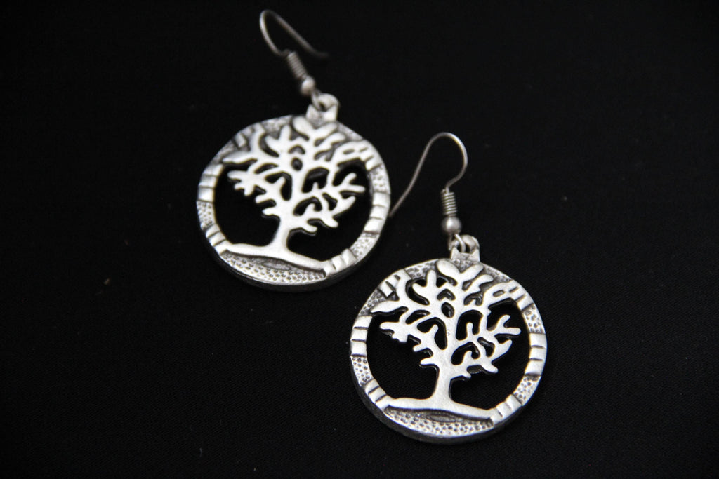 Family Tree Silver Earring
