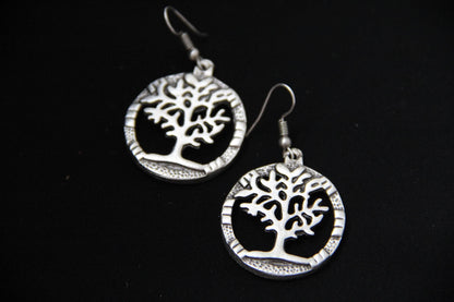 Family Tree Silver Earring