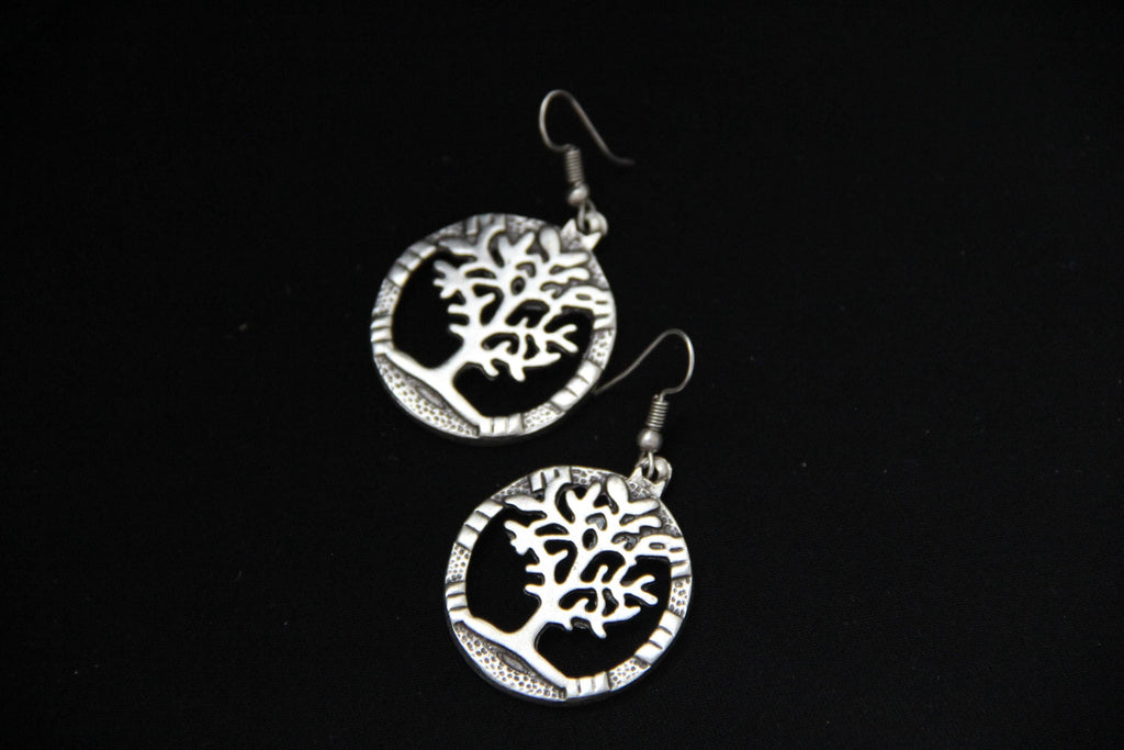 Family Tree Silver Earring