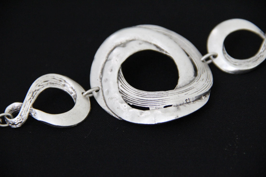 Eternity Boho Hammered Statement Bracelet