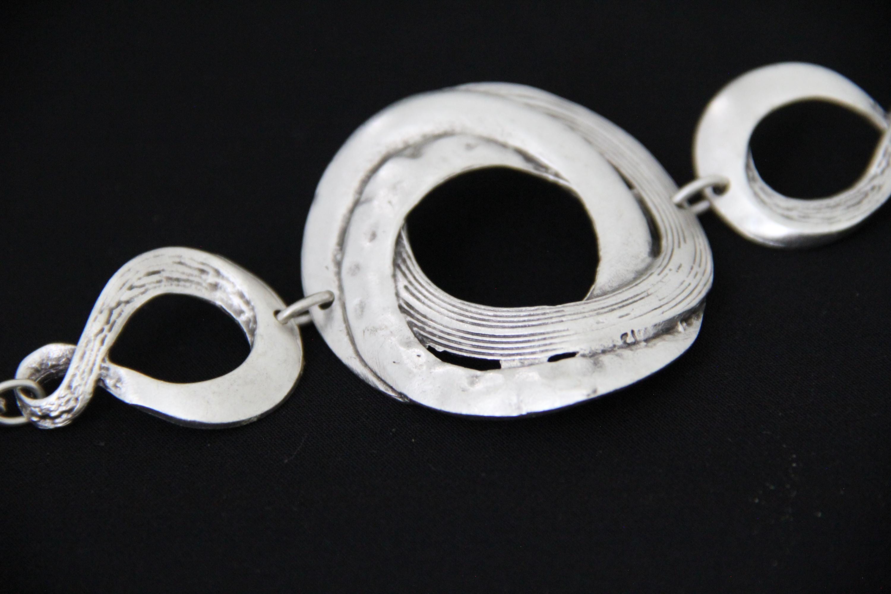 Eternity Boho Hammered Statement Bracelet