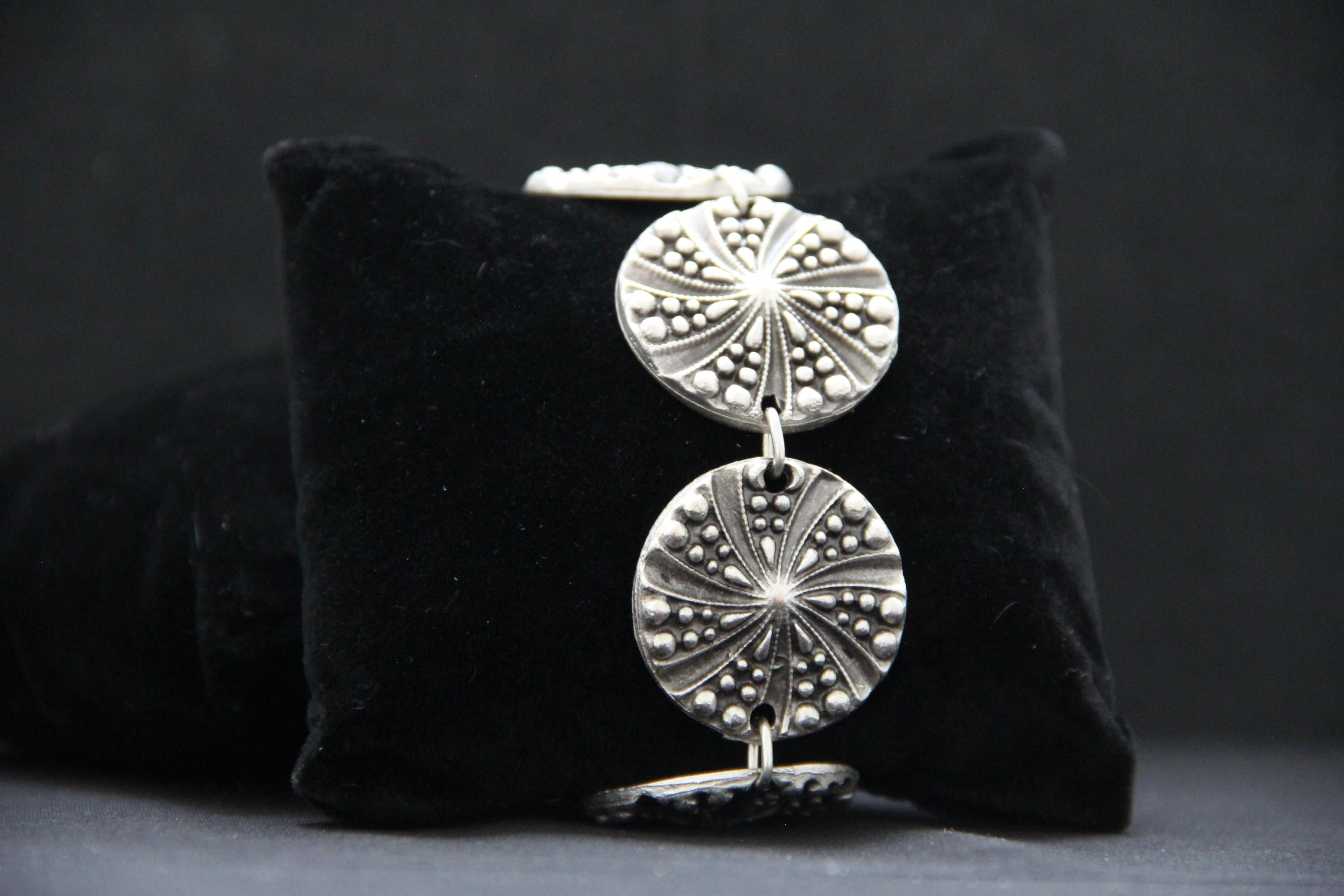 Hammered Statement Bracelet Ethnic Hammered Unique Design