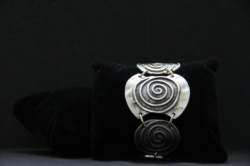 Adjustable Chunky Silver Statement Bracelet