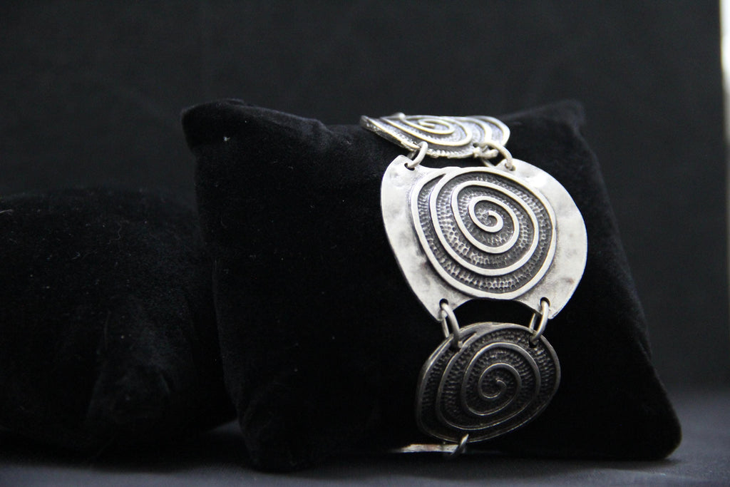 Adjustable Chunky Silver Statement Bracelet
