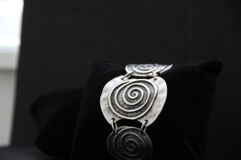 Adjustable Chunky Silver Statement Bracelet