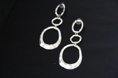 Silver Boho Hoop Earrings