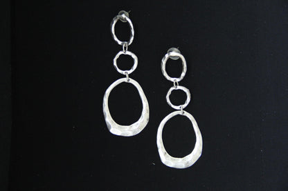 Silver Boho Hoop Earrings