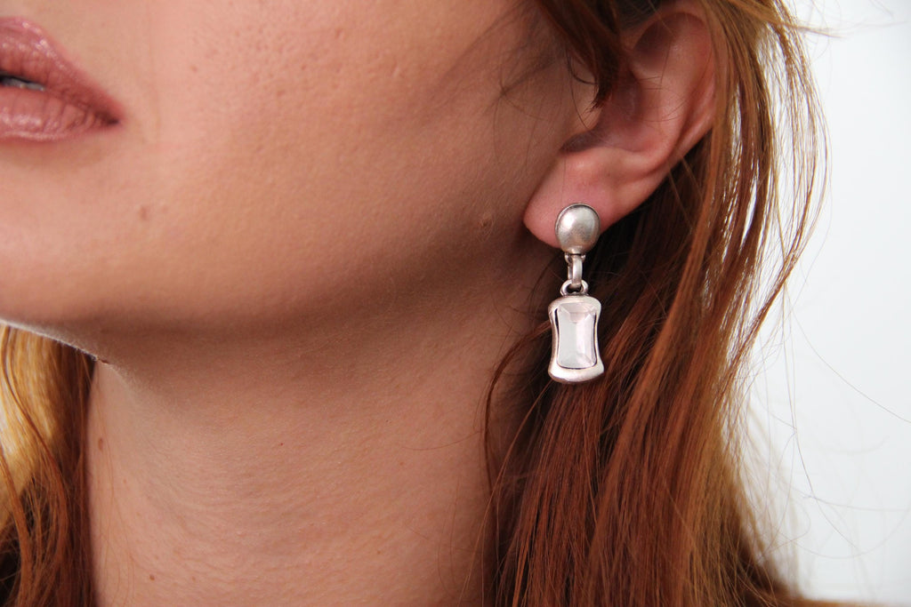 Dangle Handmade Earring with Stone