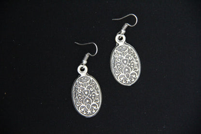 Engraved Handmade Dangle Earrings