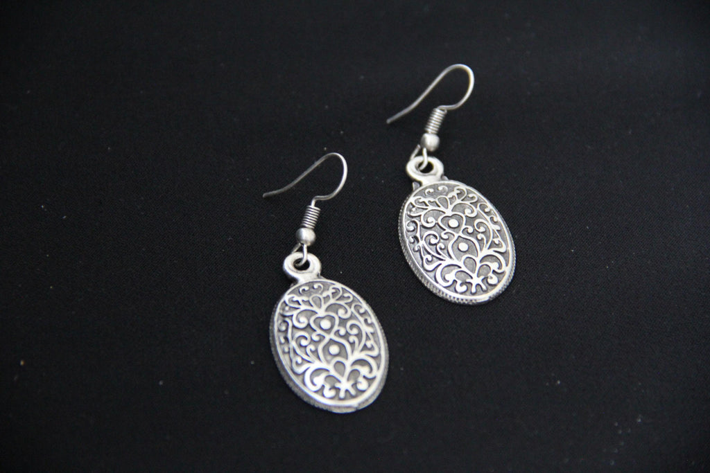 Engraved Handmade Dangle Earrings
