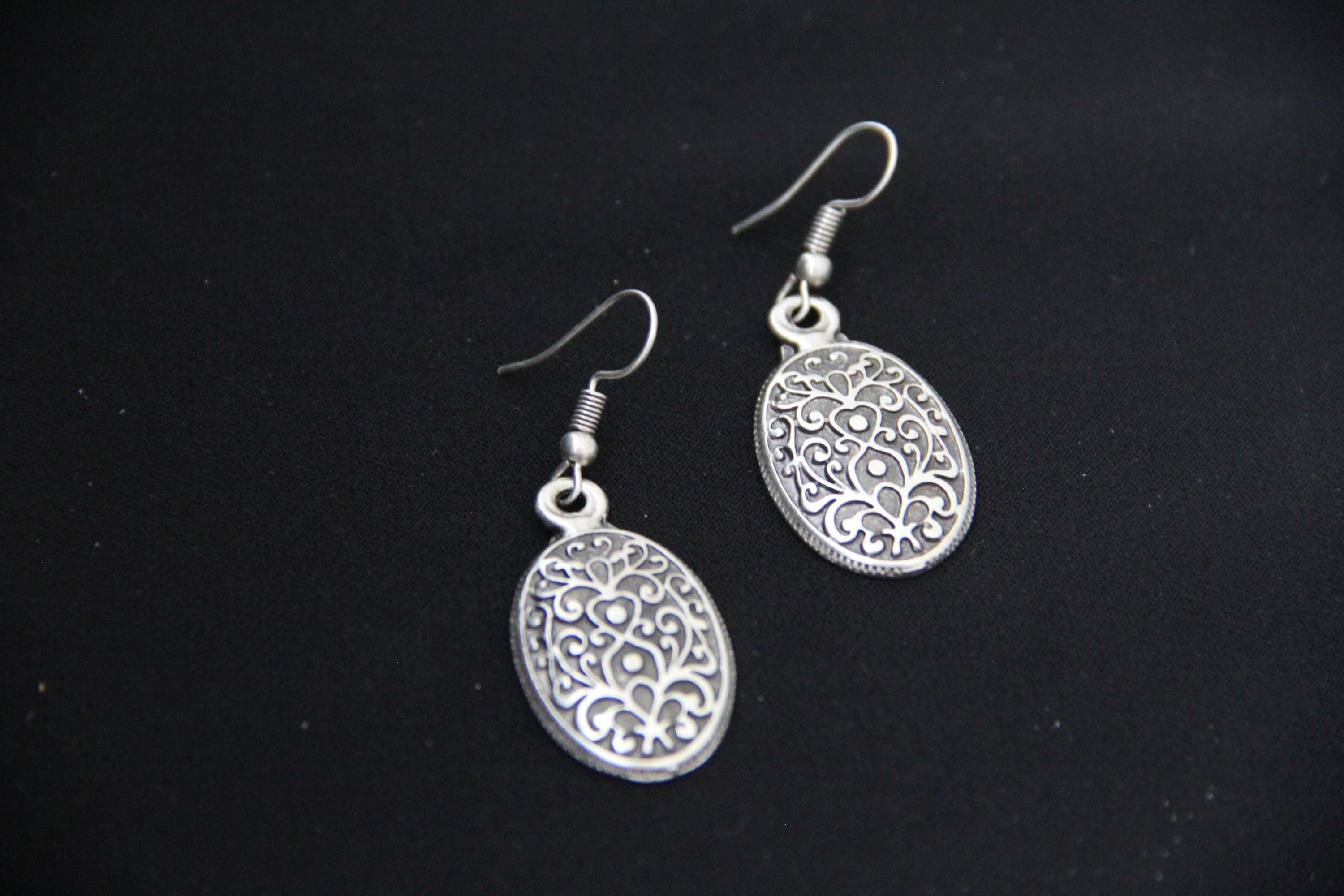 Engraved Handmade Dangle Earrings