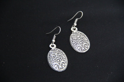 Engraved Handmade Dangle Earrings