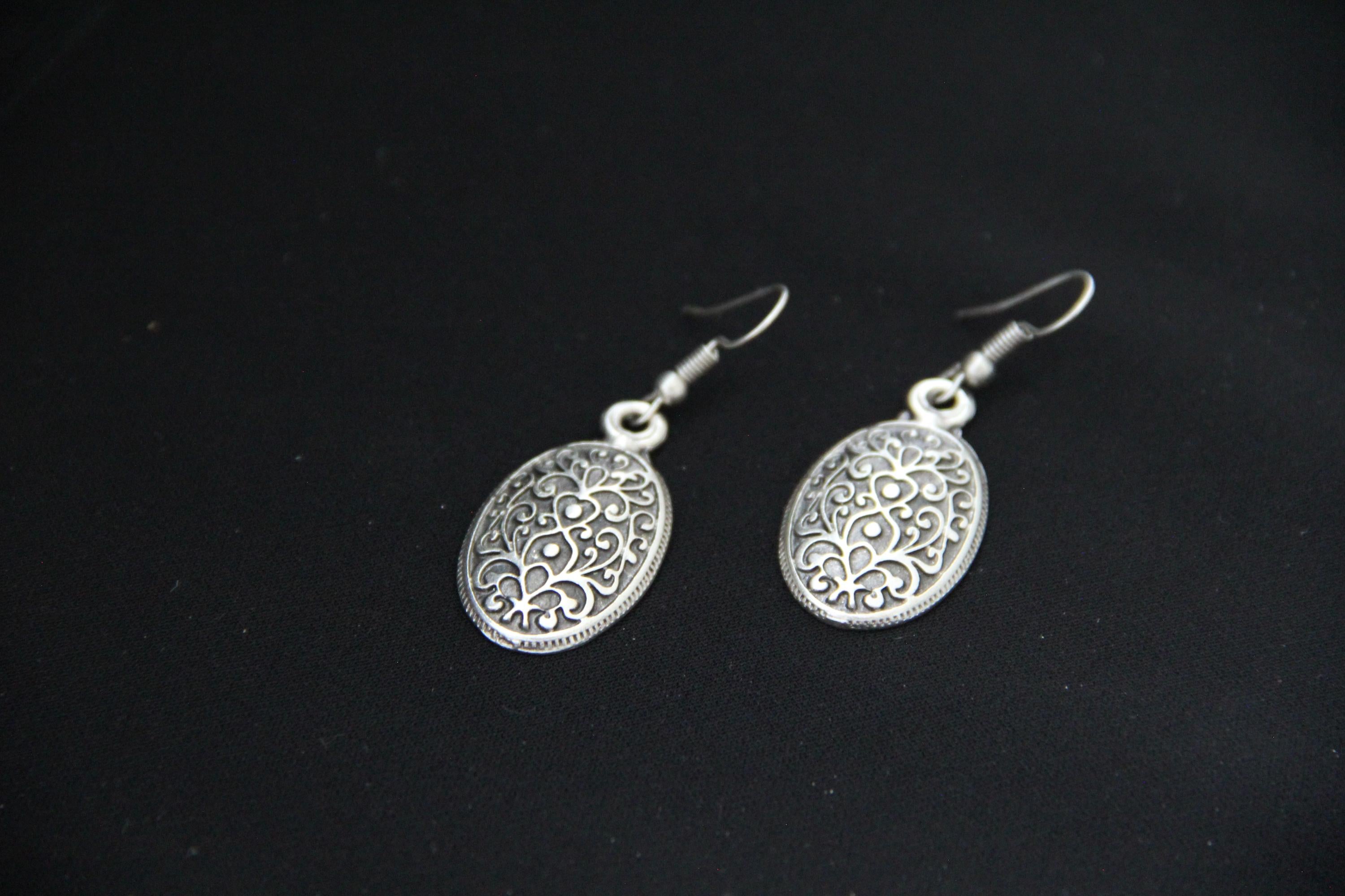 Engraved Handmade Dangle Earrings