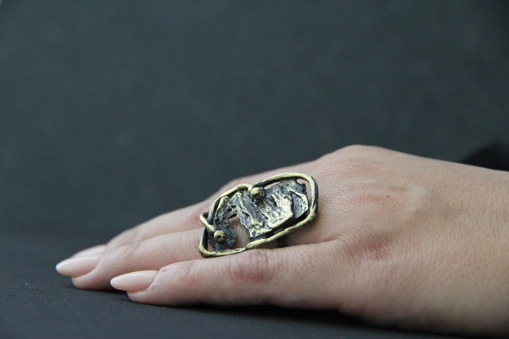 Large Statement Bronze Ring