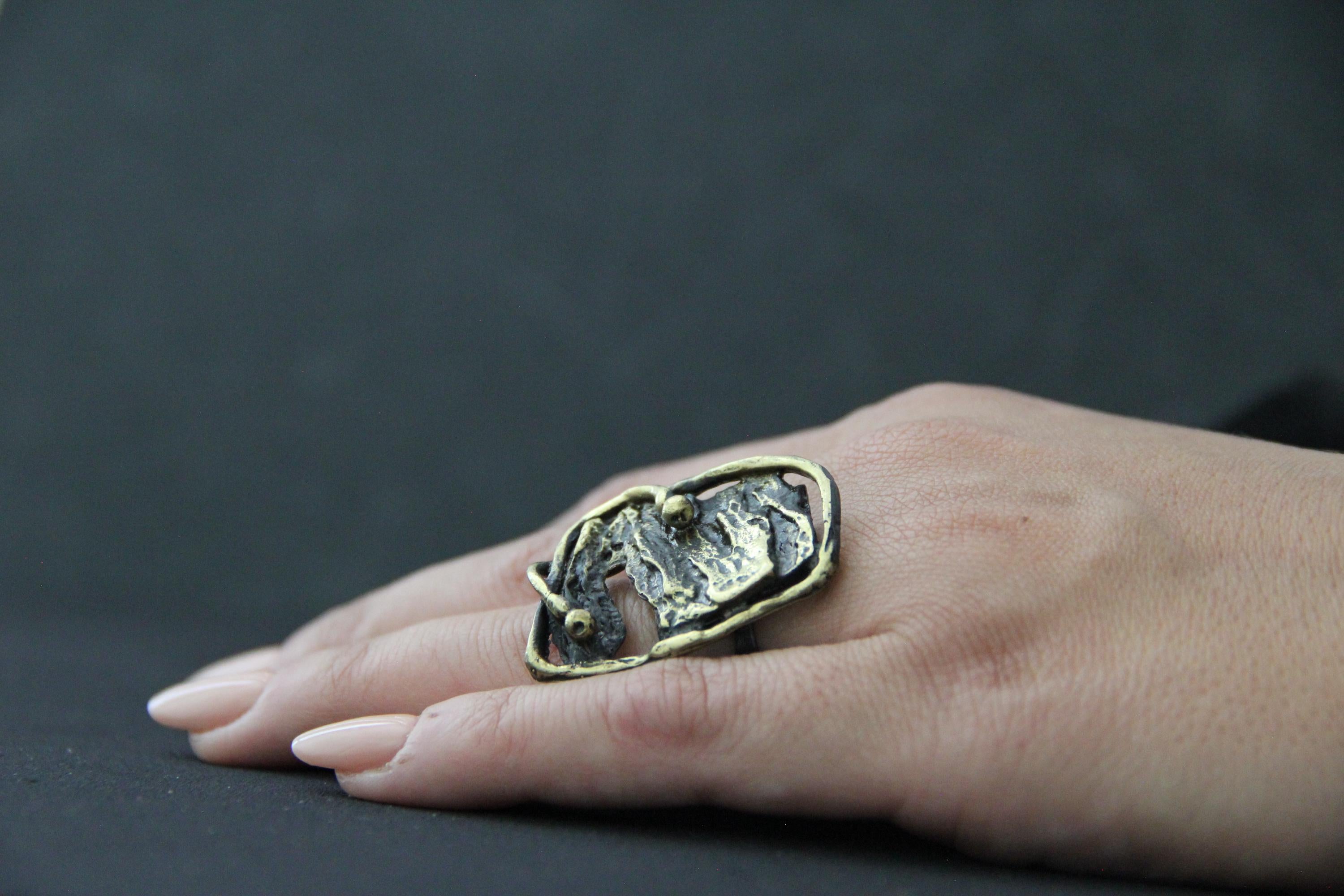 Large Statement Bronze Ring