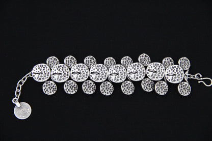 Hammered Silver Handmade Statement Bracelet