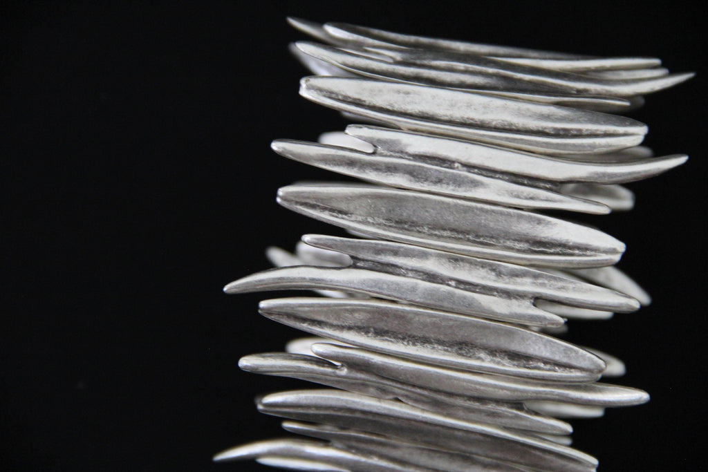Cuff Slip On Statement Silver Bracelet