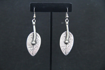 Silver Leaf Dangle Bohemian Earring