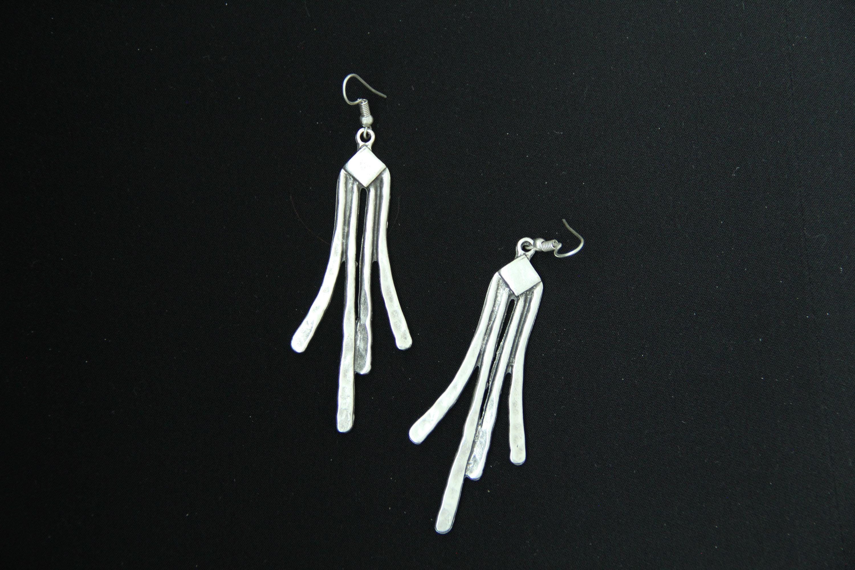 Silver Long Dangle Earring