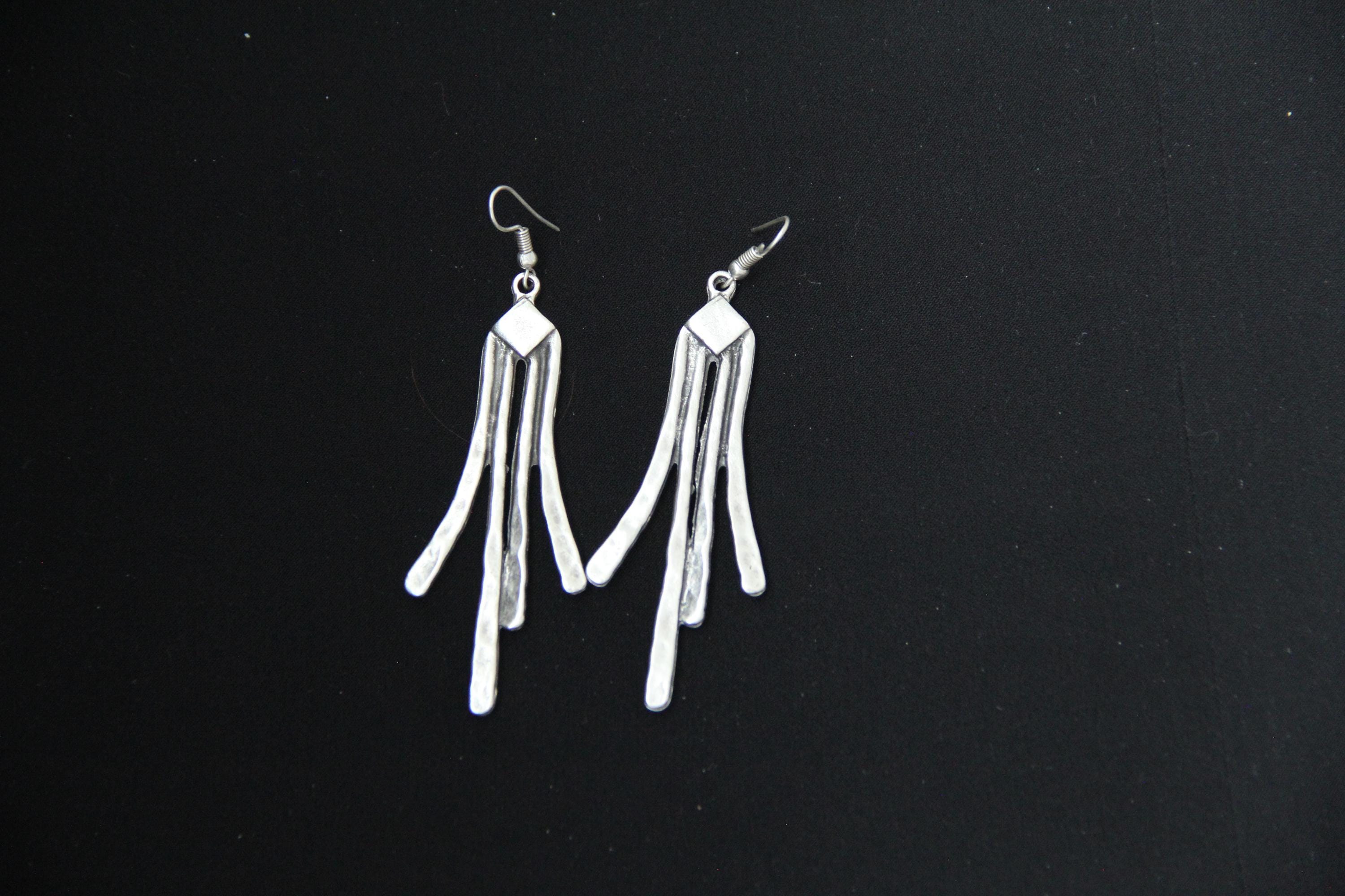 Silver Long Dangle Earring