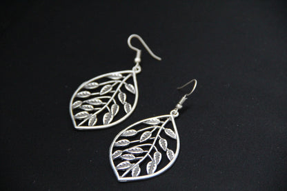 Silver Dangle Spring Inspired Large Earring
