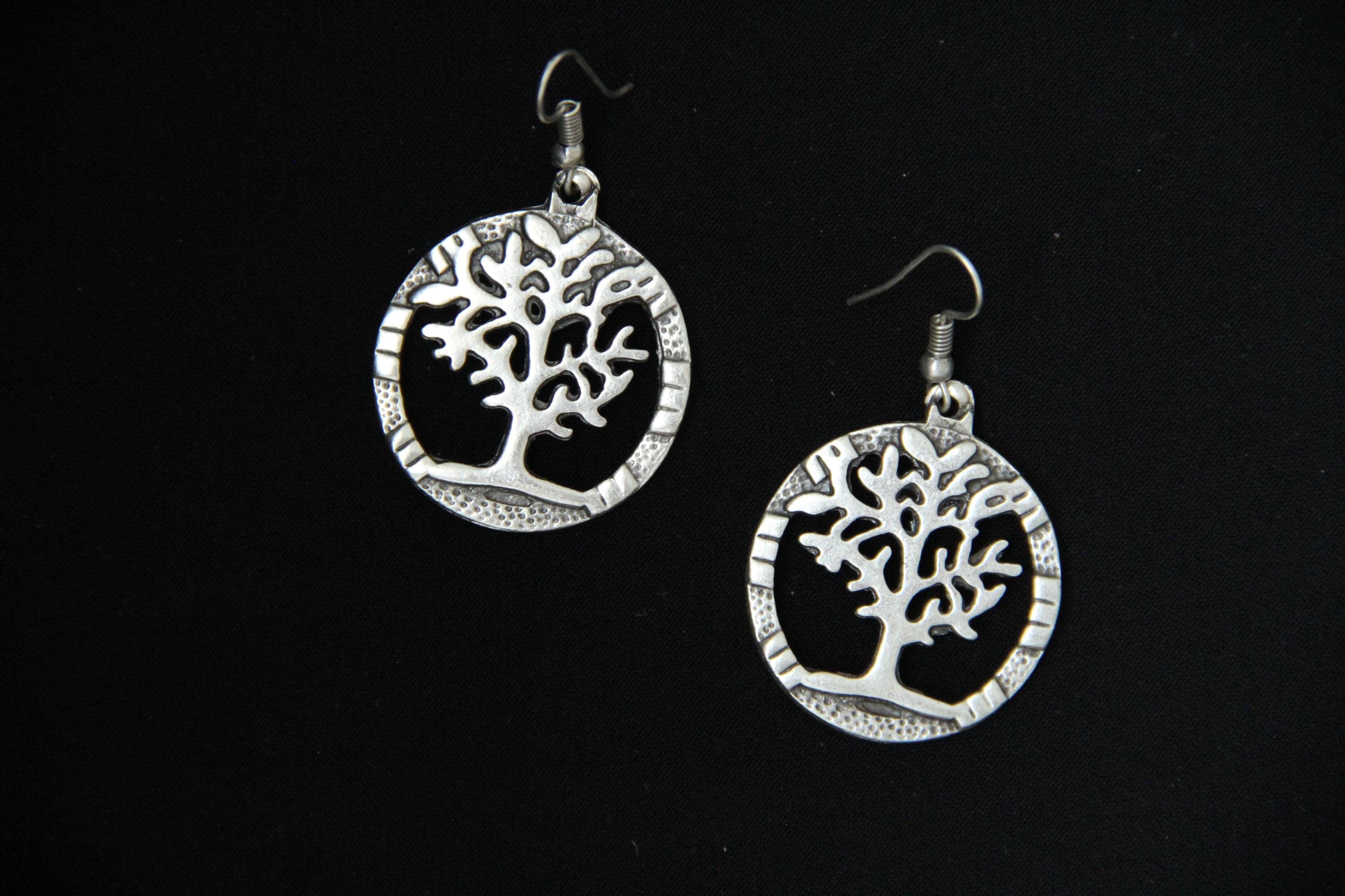 Family Tree Silver Earring