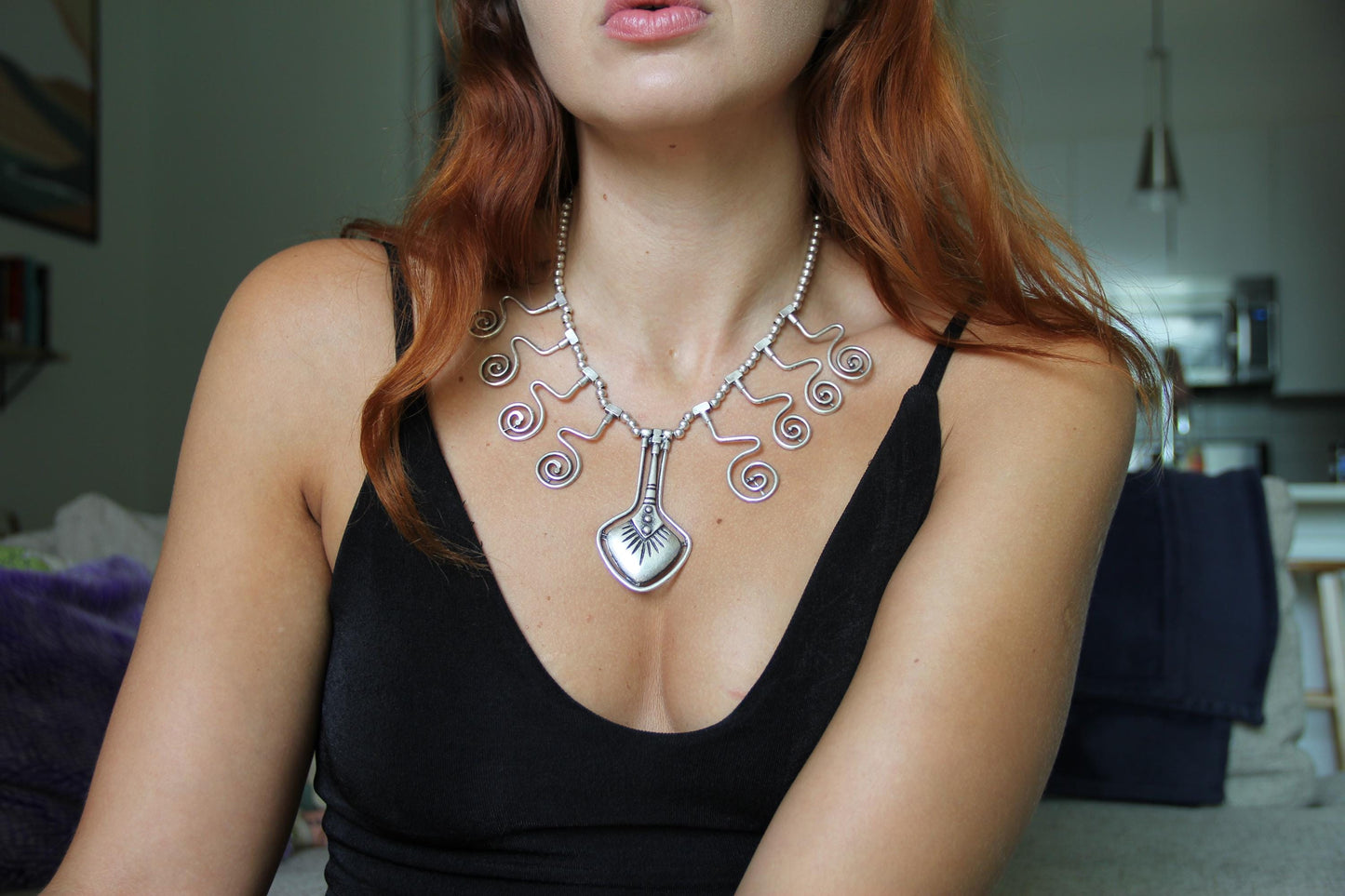 Silver Chunky Boho Necklace