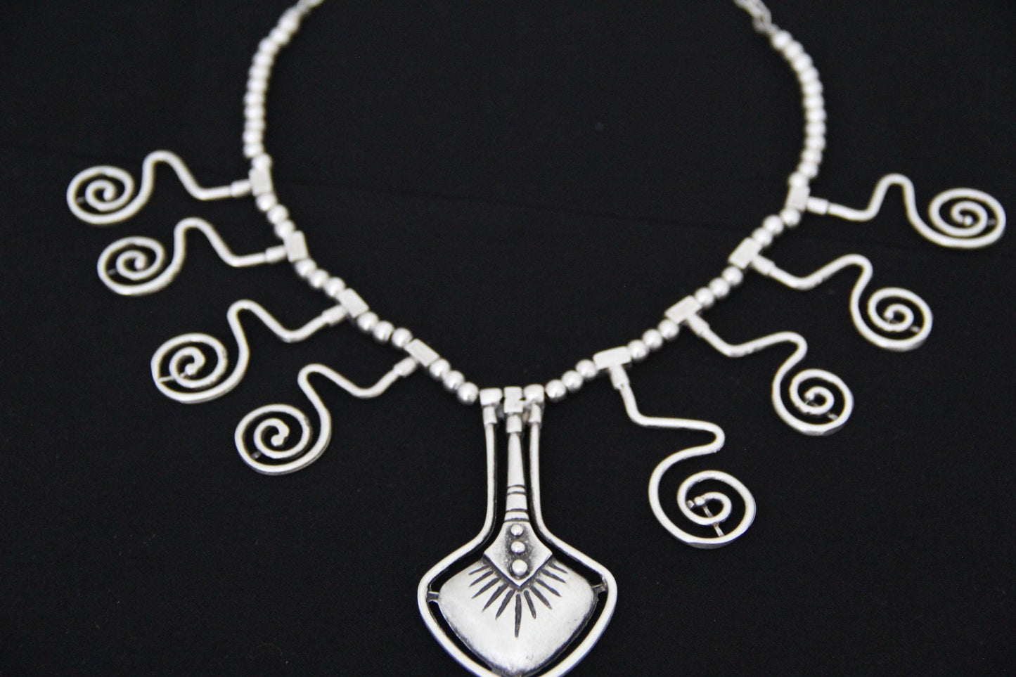 Silver Chunky Boho Necklace