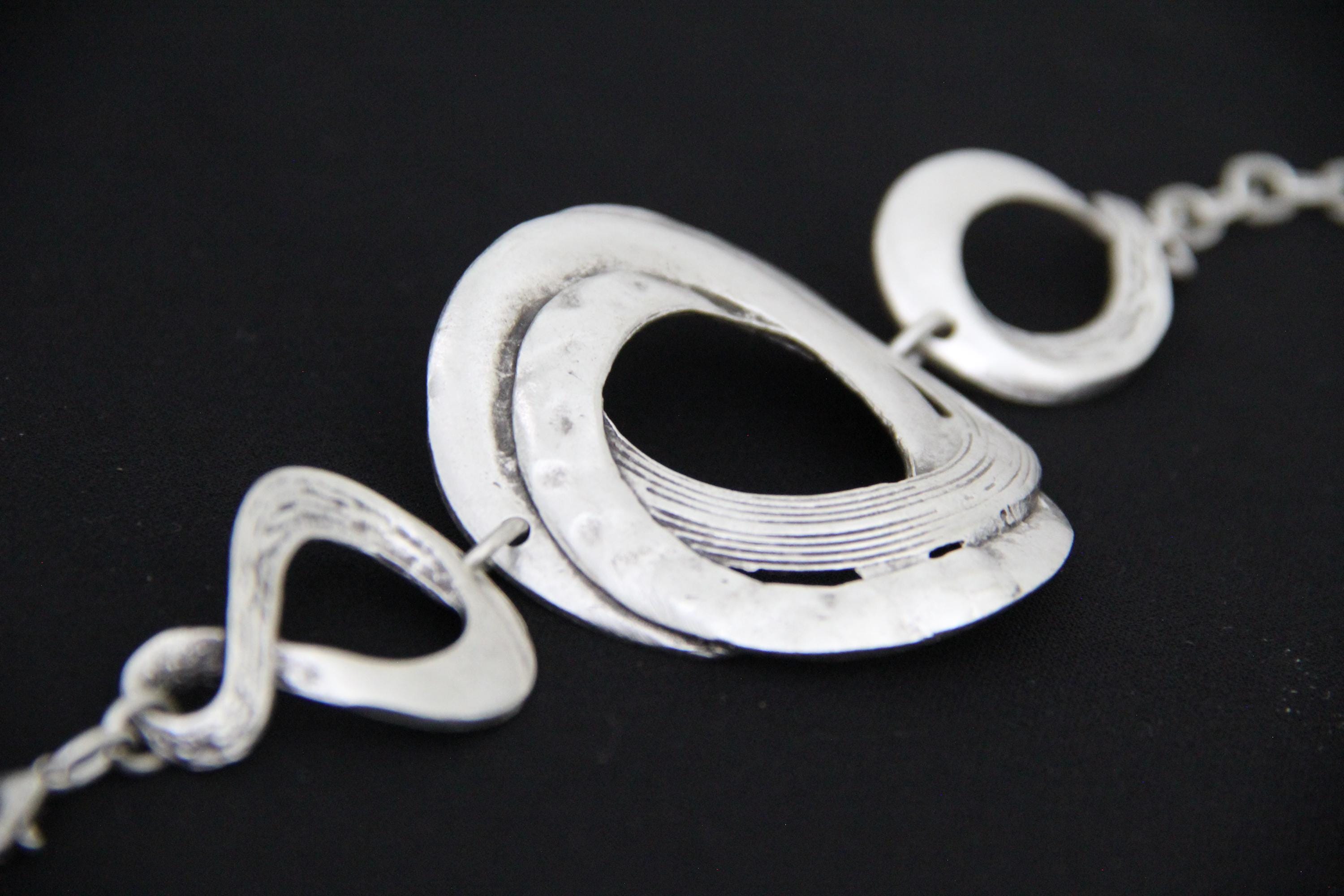 Eternity Boho Hammered Statement Bracelet