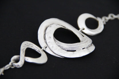 Eternity Boho Hammered Statement Bracelet