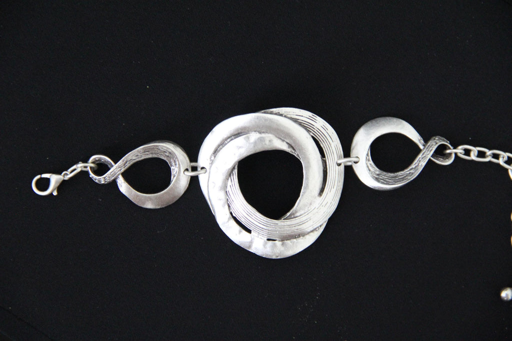 Eternity Boho Hammered Statement Bracelet