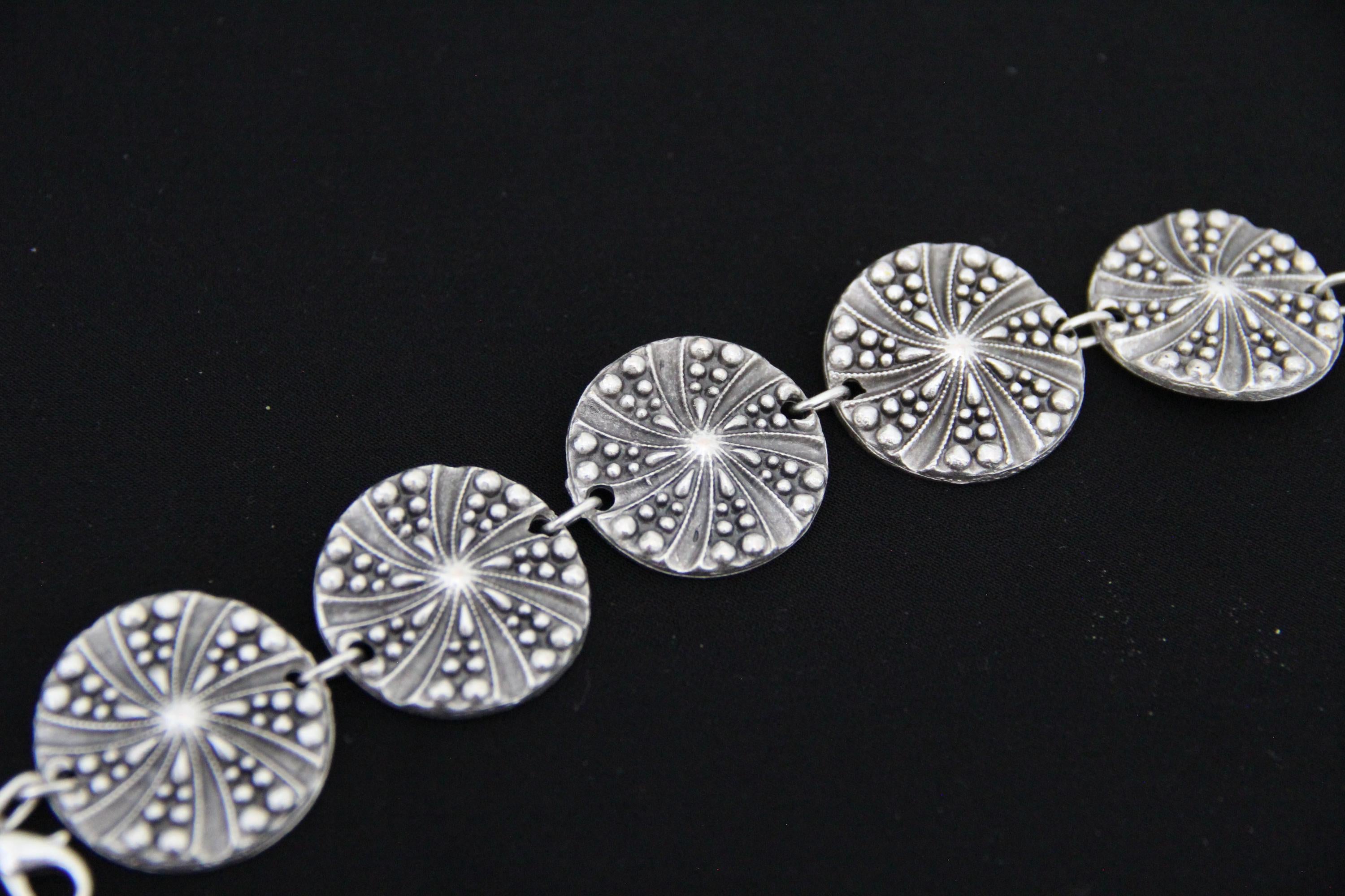 Hammered Statement Bracelet Ethnic Hammered Unique Design