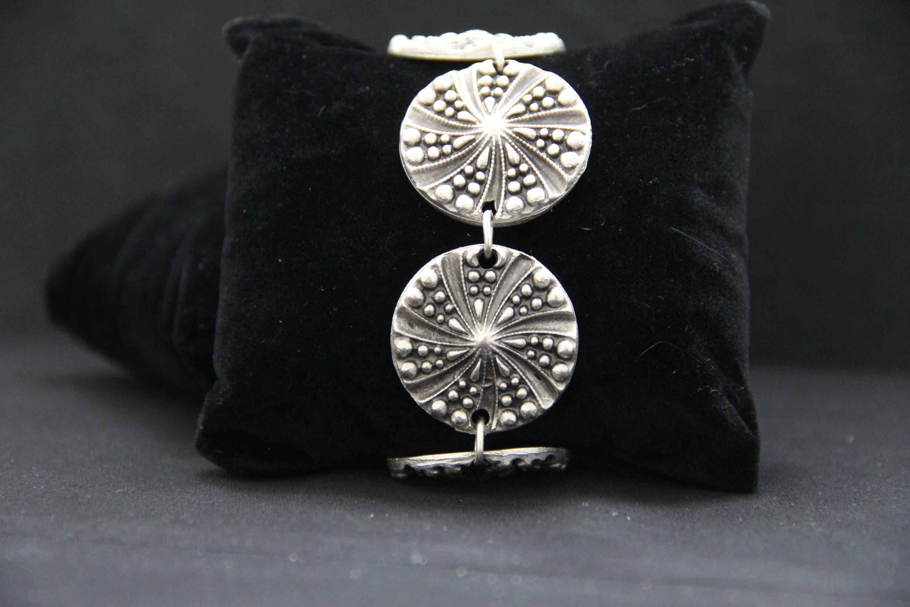 Hammered Statement Bracelet Ethnic Hammered Unique Design