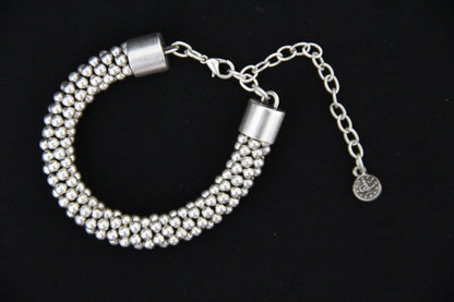 Beaded Silver Bracelet