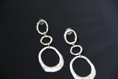 Silver Boho Hoop Earrings