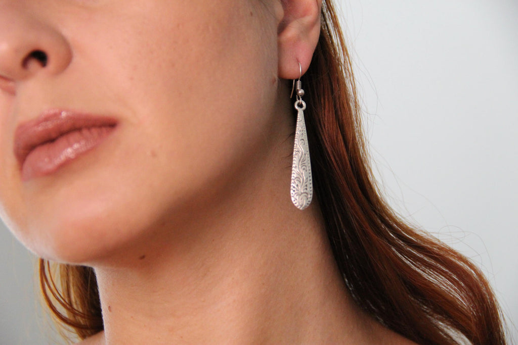 Engraved Dangle Earrings