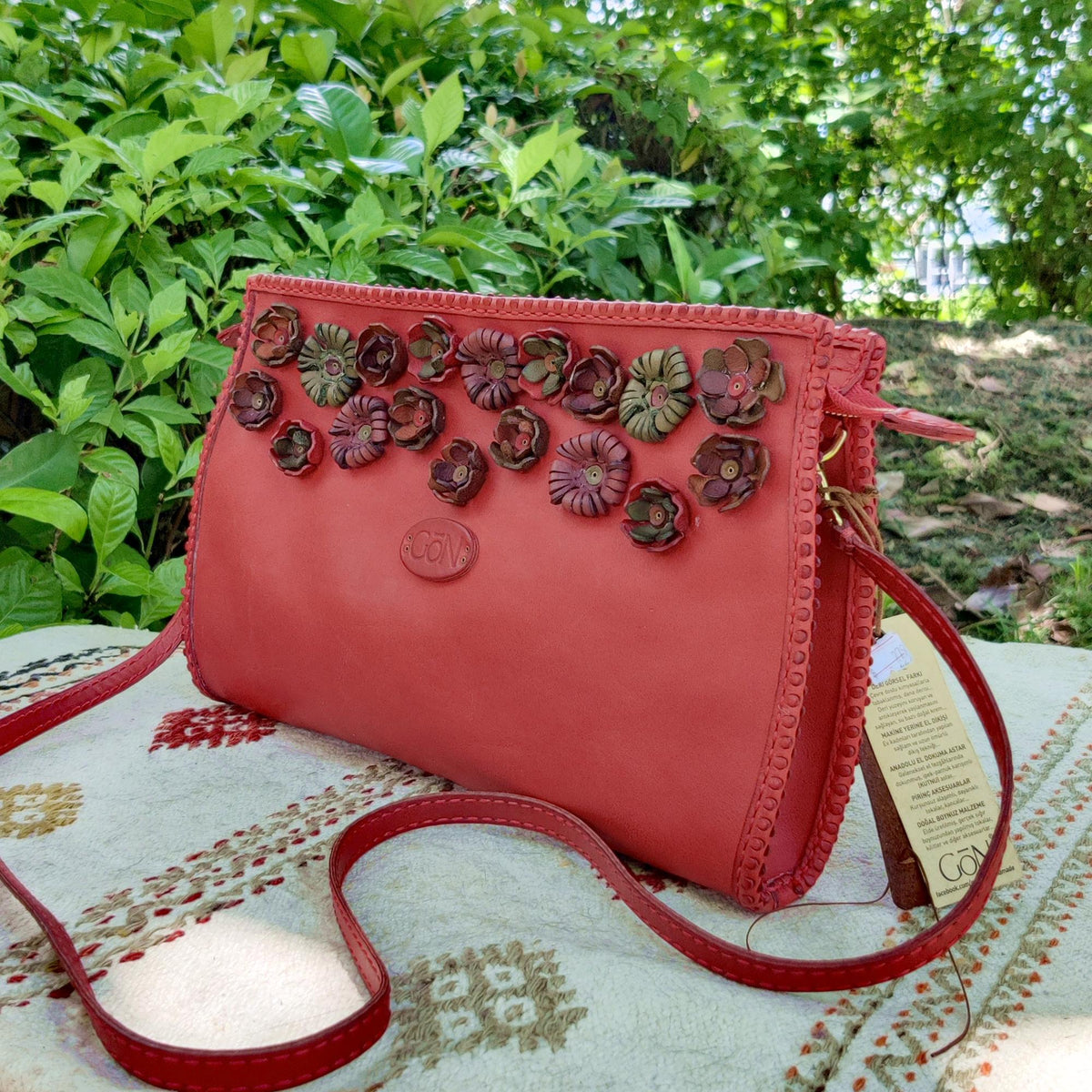 Genuine Red Leather Women Purse