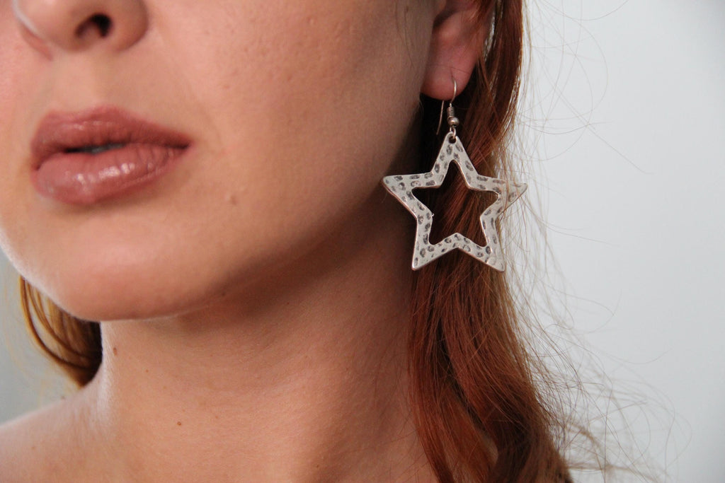 Star Silver Earring