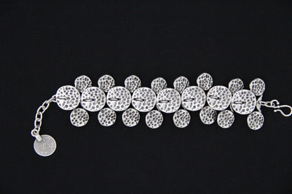 Hammered Silver Handmade Statement Bracelet