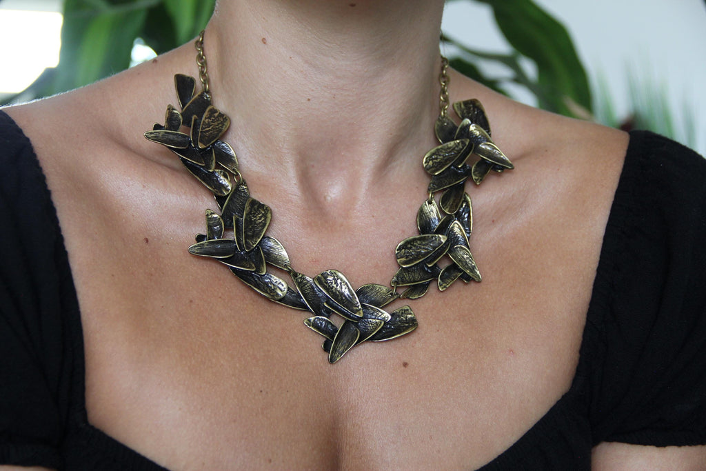 Bronze Statement Vintage Style Necklace