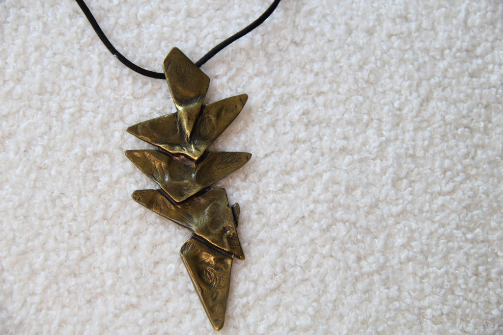 Necklace Bronze Statement Geometric Necklace