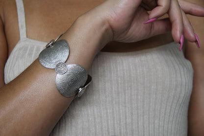 Silver Adjustable Ethnic Bracelet